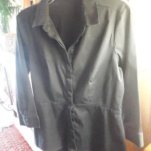 True Black Ann Taylor Shirt Sz 8